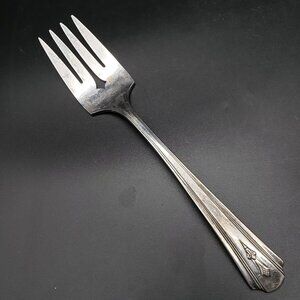 Oneida Community Charmion Silverplate 1933 Cold Meat Serving Fork 8.25" Vintage